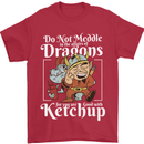 Good With Ketchup Dragon Role Play Games RPG Mens T-Shirt 100% Cotton Red