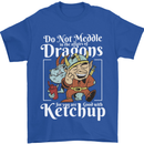 Good With Ketchup Dragon Role Play Games RPG Mens T-Shirt 100% Cotton Royal Blue