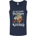 Good With Ketchup Dragon Role Play Games RPG Mens Vest Tank Top Navy Blue