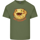 Got Crickets Bearded Dragon Mens Cotton T-Shirt Tee Top Military Green