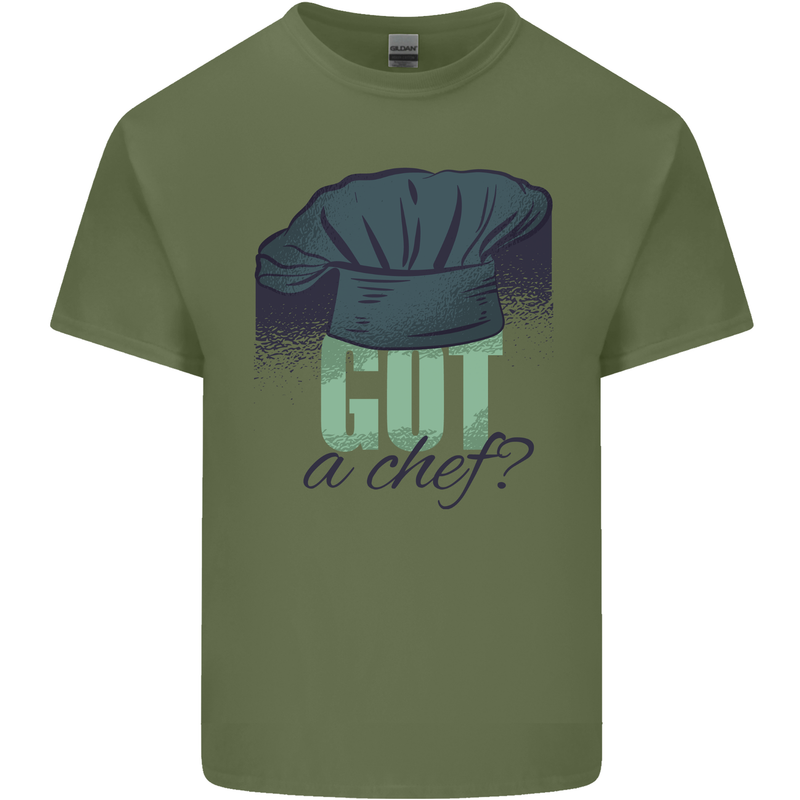 Got a Chef Funny Cooking Food BBQ Grill Mens Cotton T-Shirt Tee Top Military Green