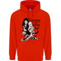 Goth Mum Like a Regular but Spookier Gothic Childrens Kids Hoodie Bright Red