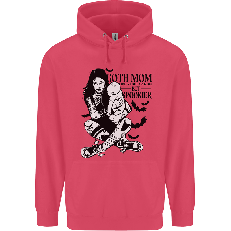 Goth Mum Like a Regular but Spookier Gothic Childrens Kids Hoodie Heliconia