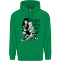 Goth Mum Like a Regular but Spookier Gothic Childrens Kids Hoodie Irish Green