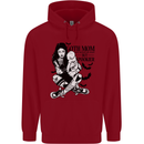 Goth Mum Like a Regular but Spookier Gothic Childrens Kids Hoodie Red
