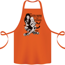 Goth Mum Like a Regular but Spookier Gothic Cotton Apron 100% Organic Orange