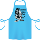 Goth Mum Like a Regular but Spookier Gothic Cotton Apron 100% Organic Turquoise