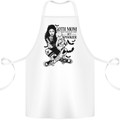 Goth Mum Like a Regular but Spookier Gothic Cotton Apron 100% Organic White