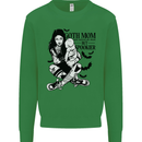 Goth Mum Like a Regular but Spookier Gothic Kids Sweatshirt Jumper Irish Green