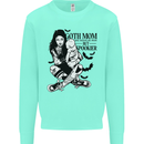 Goth Mum Like a Regular but Spookier Gothic Kids Sweatshirt Jumper Peppermint