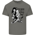 Goth Mum Like a Regular but Spookier Gothic Kids T-Shirt Childrens Charcoal