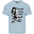 Goth Mum Like a Regular but Spookier Gothic Kids T-Shirt Childrens Light Blue