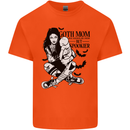 Goth Mum Like a Regular but Spookier Gothic Kids T-Shirt Childrens Orange