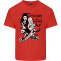 Goth Mum Like a Regular but Spookier Gothic Kids T-Shirt Childrens Red
