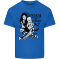 Goth Mum Like a Regular but Spookier Gothic Kids T-Shirt Childrens Royal Blue