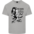 Goth Mum Like a Regular but Spookier Gothic Kids T-Shirt Childrens Sports Grey