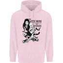 Goth Mum Like a Regular but Spookier Gothic Mens 80% Cotton Hoodie Light Pink