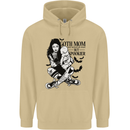 Goth Mum Like a Regular but Spookier Gothic Mens 80% Cotton Hoodie Sand