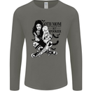 Goth Mum Like a Regular but Spookier Gothic Mens Long Sleeve T-Shirt Charcoal