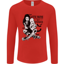 Goth Mum Like a Regular but Spookier Gothic Mens Long Sleeve T-Shirt Red