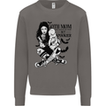 Goth Mum Like a Regular but Spookier Gothic Mens Sweatshirt Jumper Charcoal