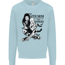 Goth Mum Like a Regular but Spookier Gothic Mens Sweatshirt Jumper Light Blue