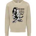 Goth Mum Like a Regular but Spookier Gothic Mens Sweatshirt Jumper Sand