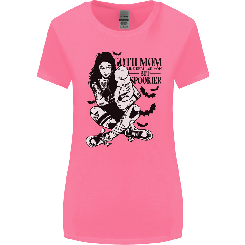 Goth Mum Like a Regular but Spookier Gothic Womens Wider Cut T-Shirt Azalea