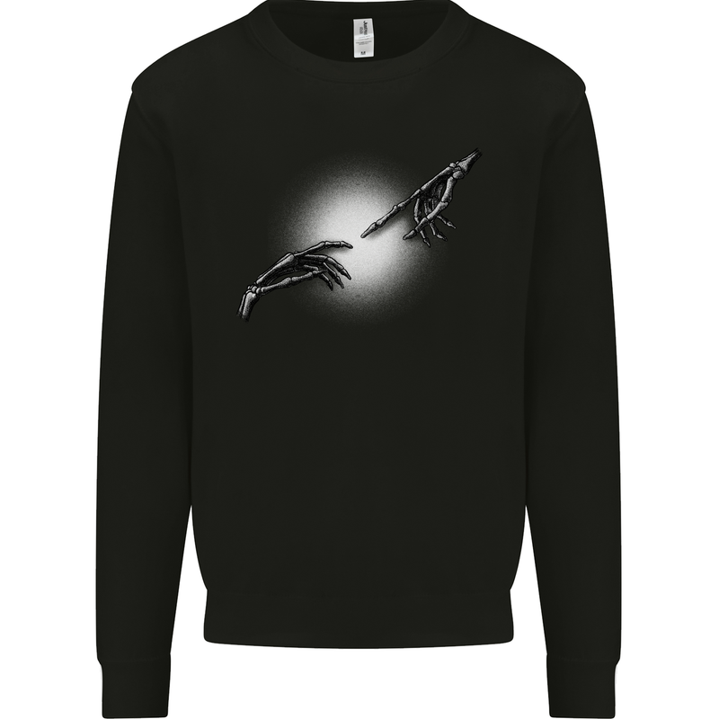 Gothic Creation of Adam Parody Goth Funny Kids Sweatshirt Jumper Black