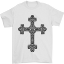 Gothic Cross Viking Pagan Mens T-Shirt 100% Cotton White