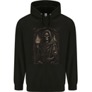 Gothic Grim Reaper Goth Heavy Metal Skull 10 Mens 80% Cotton Hoodie Black