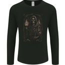 Gothic Grim Reaper Goth Heavy Metal Skull 10 Mens Long Sleeve T-Shirt Black
