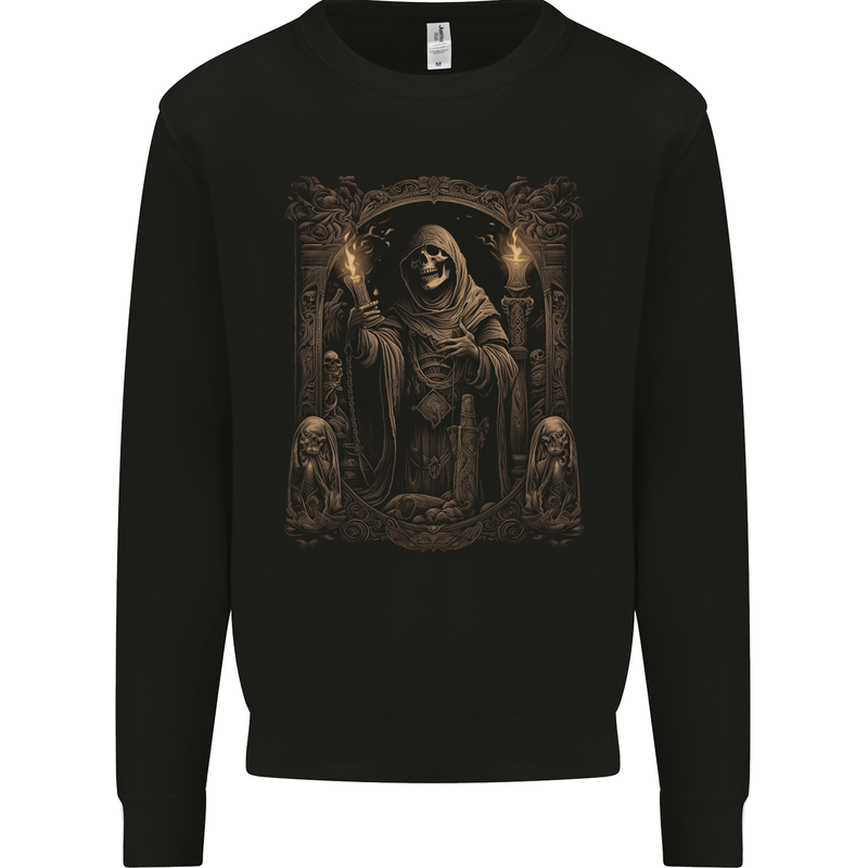 Gothic Grim Reaper Goth Heavy Metal Skull 13 Mens Sweatshirt Jumper Black