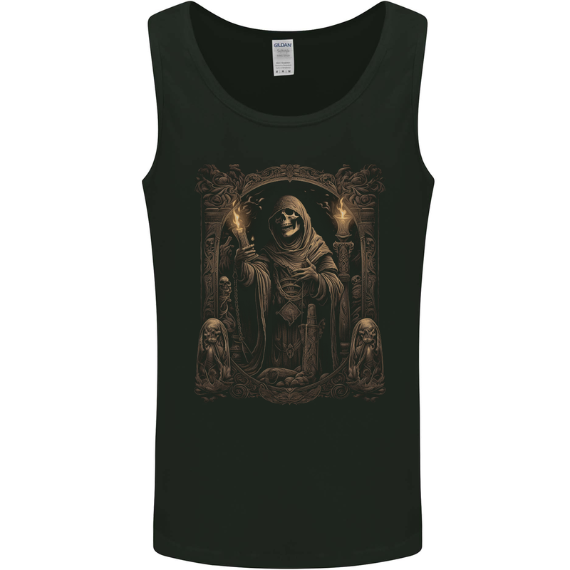Gothic Grim Reaper Goth Heavy Metal Skull 13 Mens Vest Tank Top Black