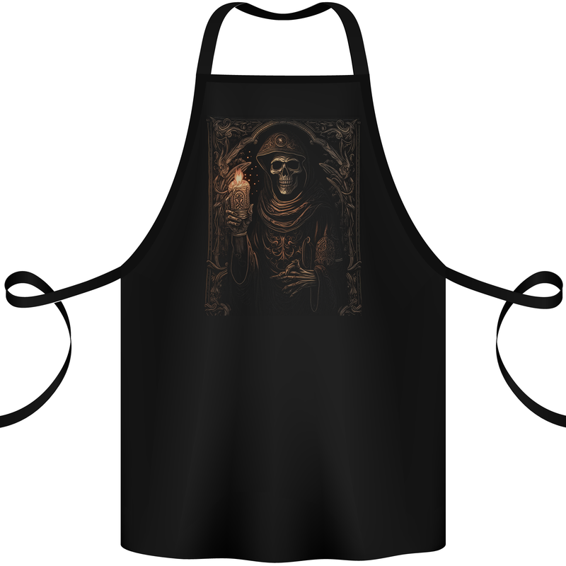 Gothic Grim Reaper Goth Heavy Metal Skull 1 Cotton Apron 100% Organic Black