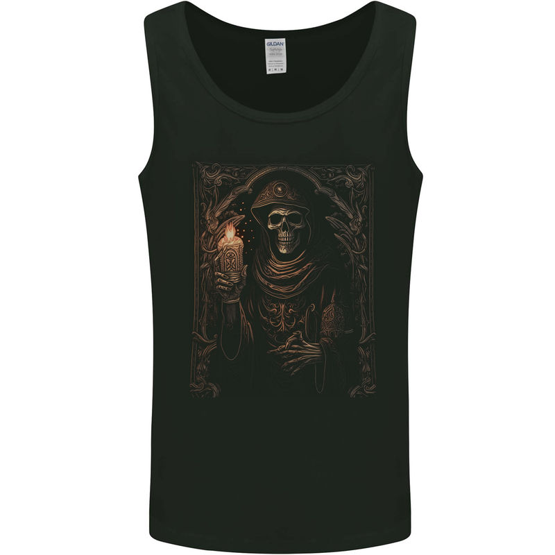 Gothic Grim Reaper Goth Heavy Metal Skull 1 Mens Vest Tank Top Black
