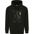 Gothic Grim Reaper Goth Heavy Metal Skull 2 Mens 80% Cotton Hoodie Black