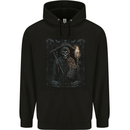 Gothic Grim Reaper Goth Heavy Metal Skull 2 Mens 80% Cotton Hoodie Black