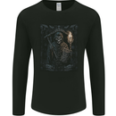 Gothic Grim Reaper Goth Heavy Metal Skull 2 Mens Long Sleeve T-Shirt Black