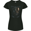 Gothic Grim Reaper Goth Heavy Metal Skull 2 Womens Petite Cut T-Shirt Black