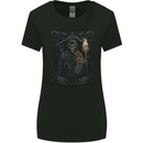 Gothic Grim Reaper Goth Heavy Metal Skull 2 Womens Wider Cut T-Shirt Black