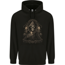 Gothic Grim Reaper Goth Heavy Metal Skull 3 Mens 80% Cotton Hoodie Black