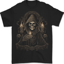 Gothic Grim Reaper Goth Heavy Metal Skull 3 Mens T-Shirt 100% Cotton BLACK