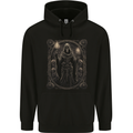 Gothic Grim Reaper Goth Heavy Metal Skull 4 Mens 80% Cotton Hoodie Black