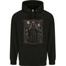 Gothic Grim Reaper Goth Heavy Metal Skull 4 Mens 80% Cotton Hoodie Black