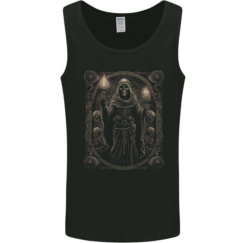 Gothic Grim Reaper Goth Heavy Metal Skull 4 Mens Vest Tank Top Black