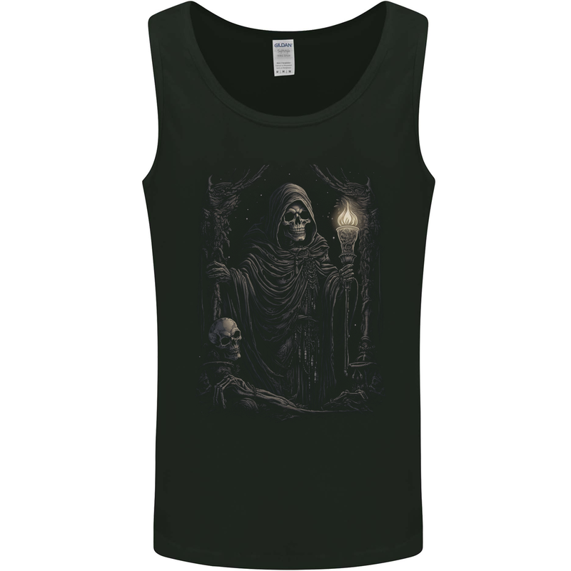 Gothic Grim Reaper Goth Heavy Metal Skull 5 Mens Vest Tank Top Black