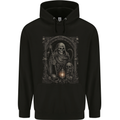 Gothic Grim Reaper Goth Heavy Metal Skull 6 Mens 80% Cotton Hoodie Black