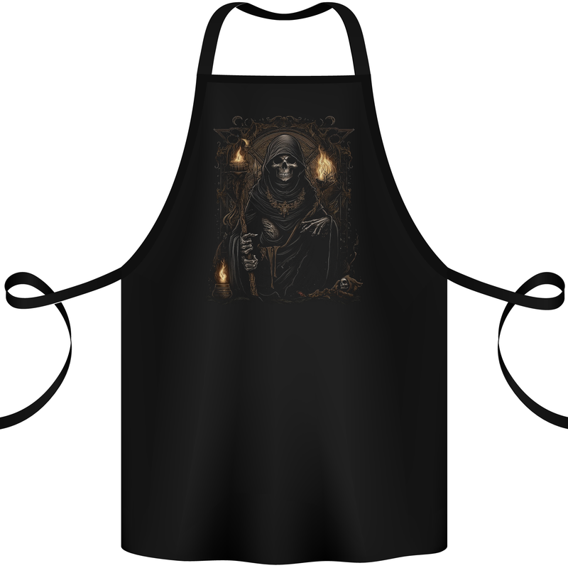 Gothic Grim Reaper Goth Heavy Metal Skull 8 Cotton Apron 100% Organic Black
