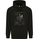 Gothic Grim Reaper Goth Heavy Metal Skull 9 Mens 80% Cotton Hoodie Black